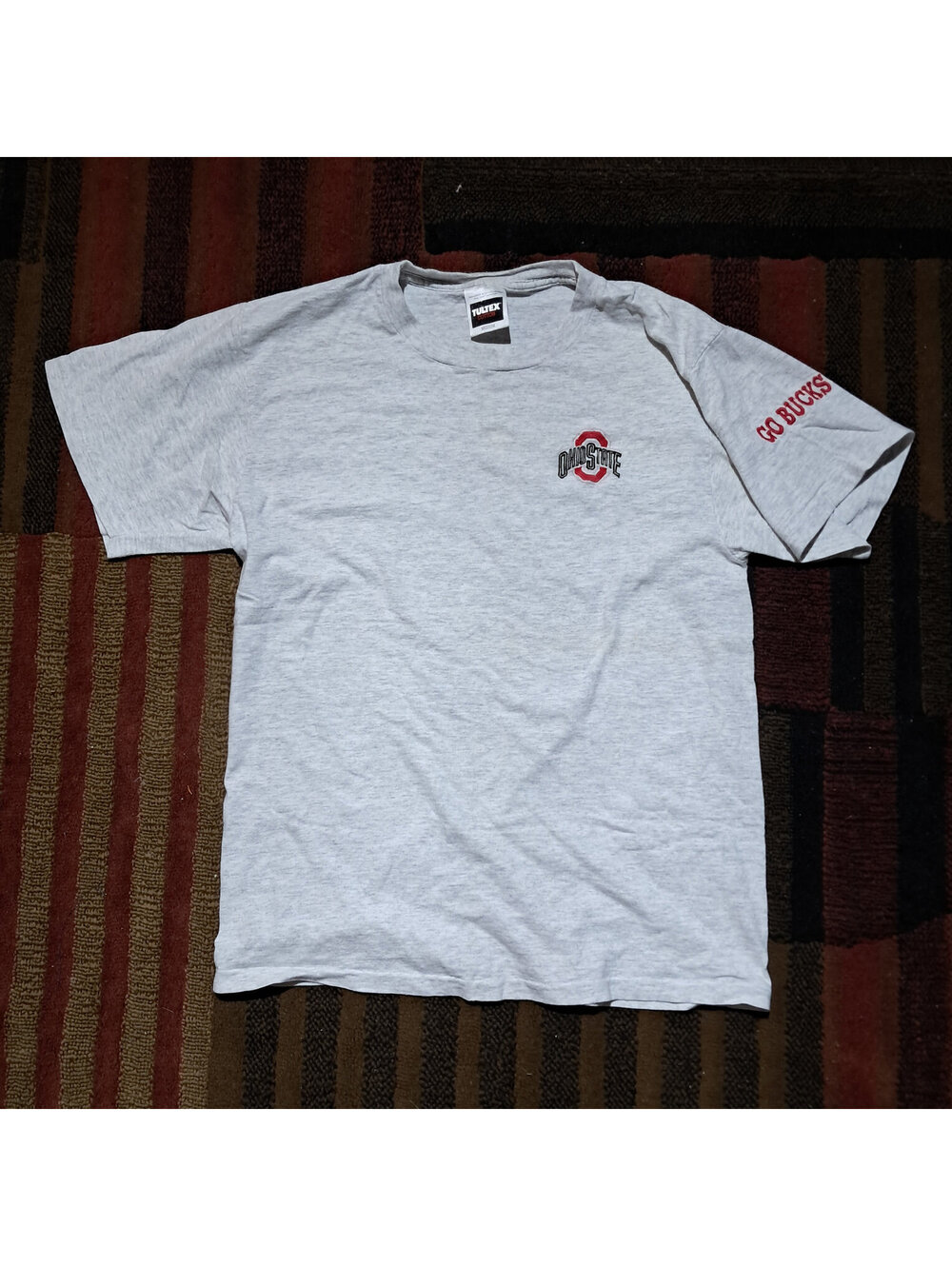 Ohio State Go Bucks Gray Tultex Graphic Tee Size M